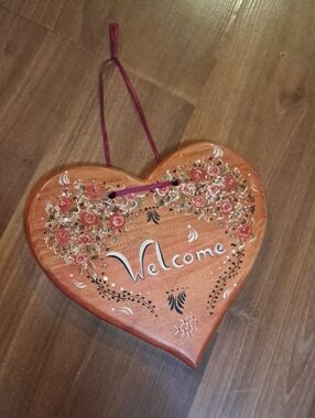Handpainted Folk Art Label Sticker - 'By Nati'